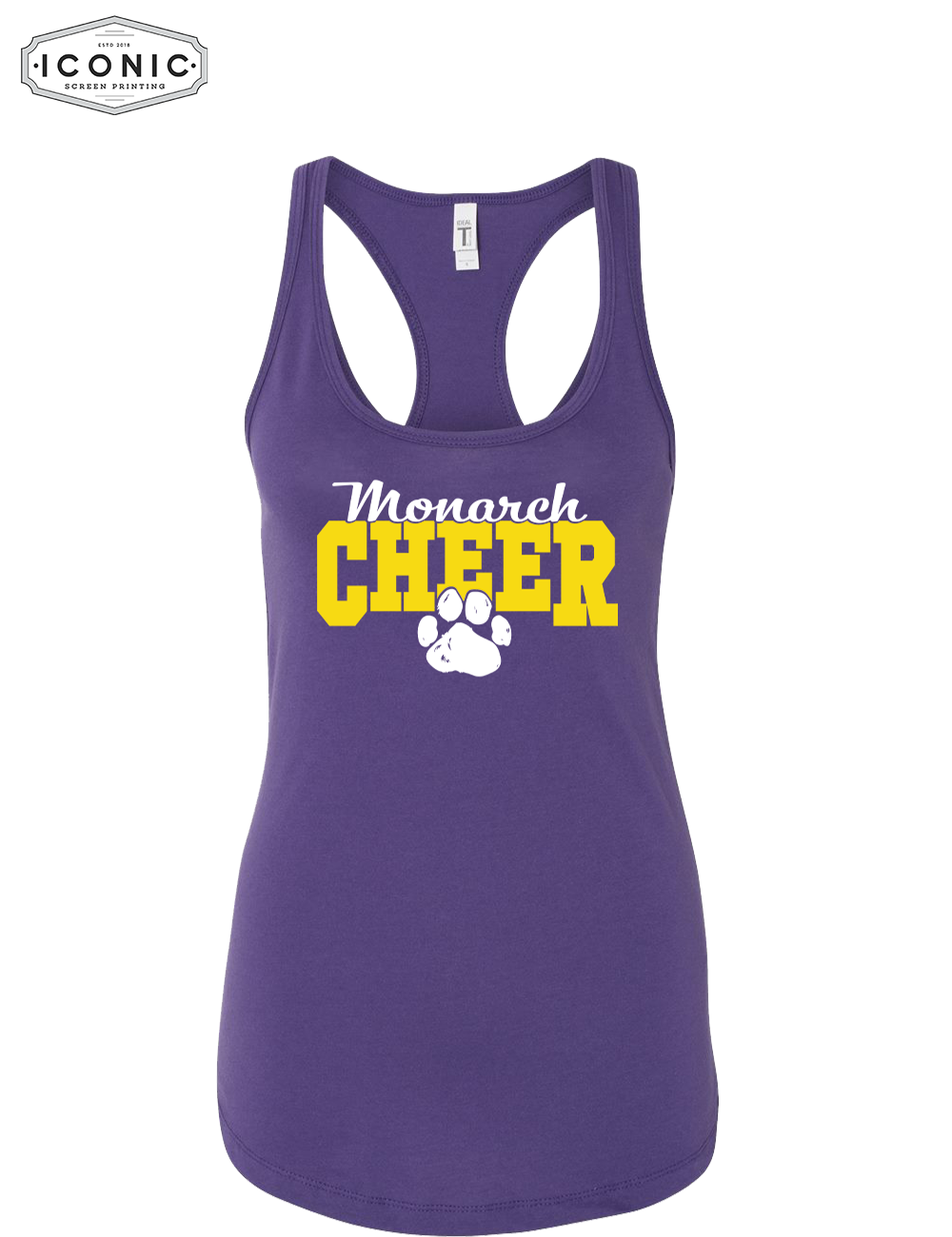 Monarch Cheer Paw - Women's Ideal Racerback Tank