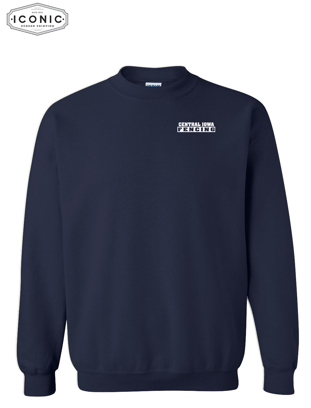 Central Iowa Fencing Sweat Shirt Left Chest Print