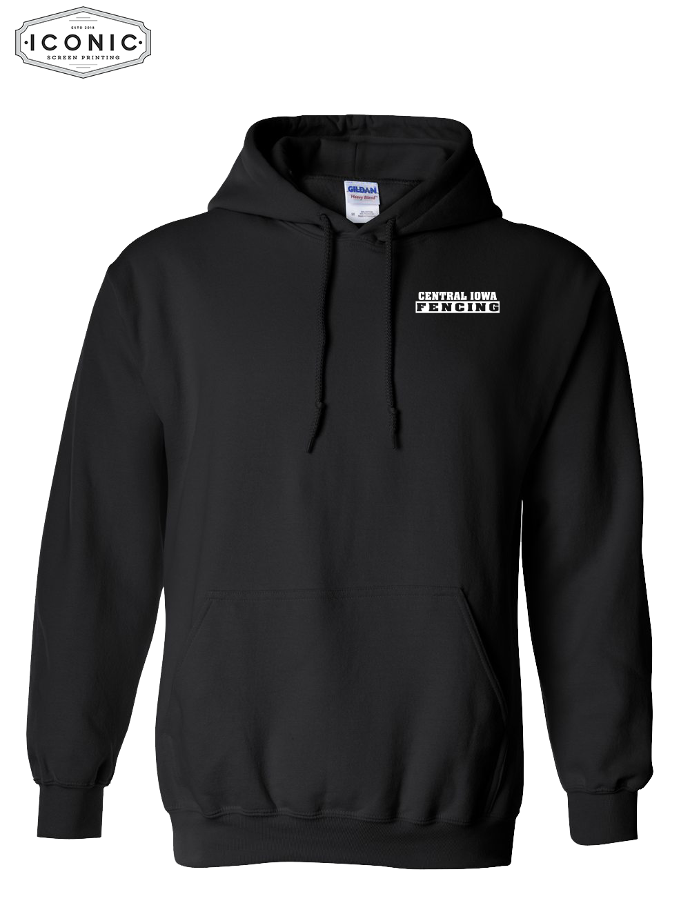 Central Iowa Fencing Pullover Hoodie Left Chest Print