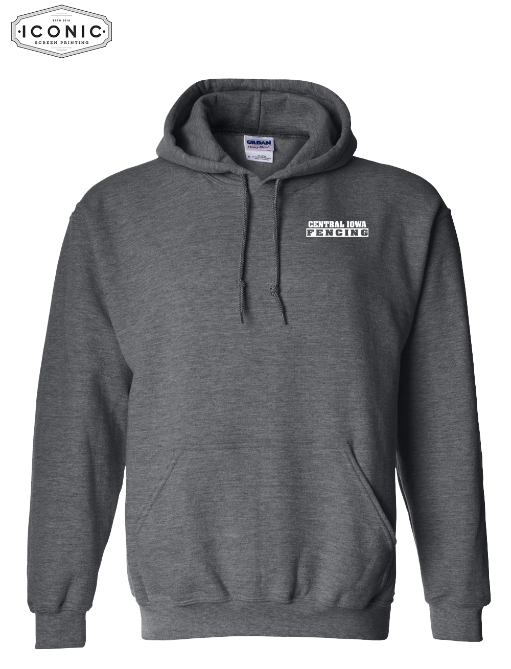 Central Iowa Fencing Pullover Hoodie Left Chest Print
