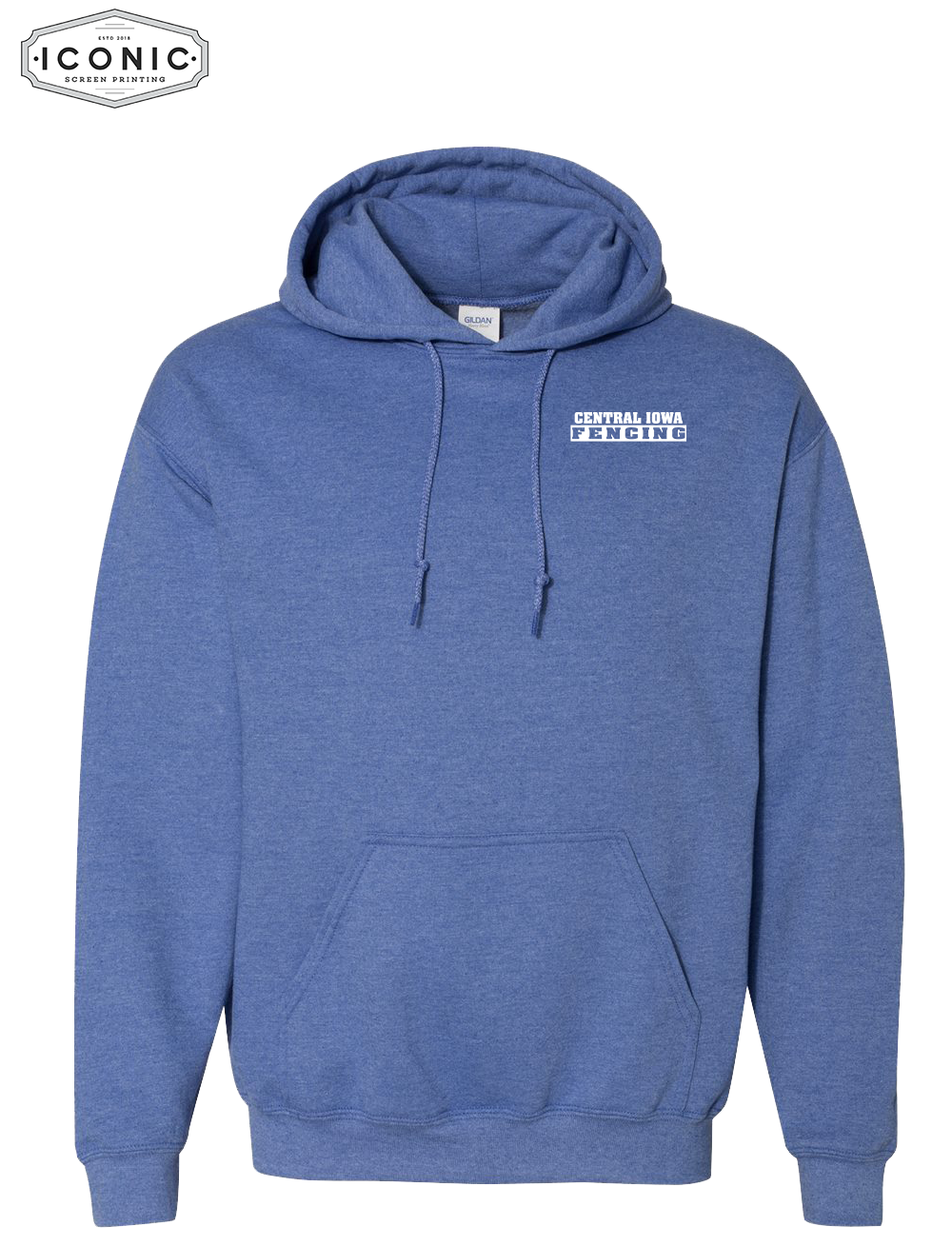 Central Iowa Fencing Pullover Hoodie Left Chest Print