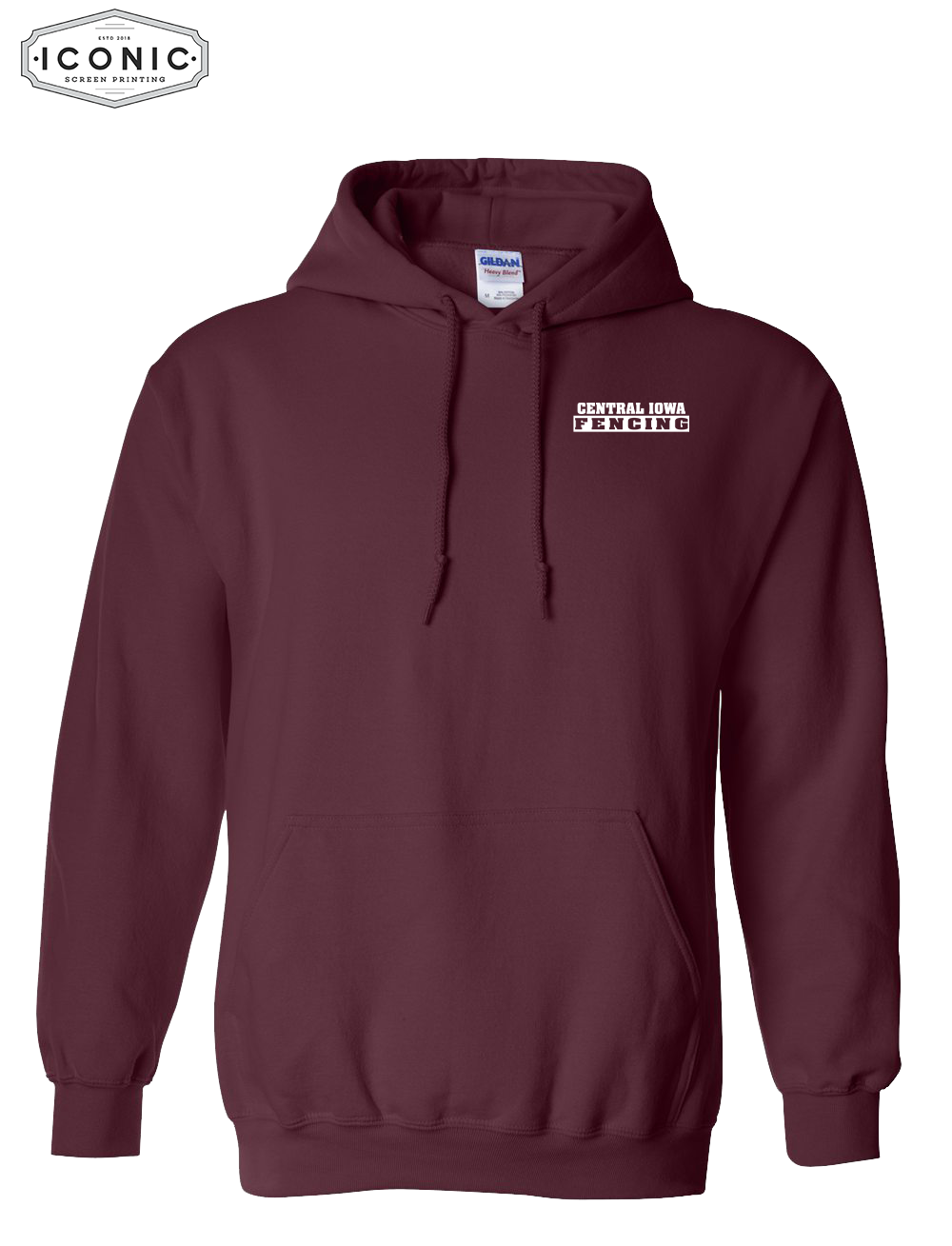 Central Iowa Fencing Pullover Hoodie Left Chest Print