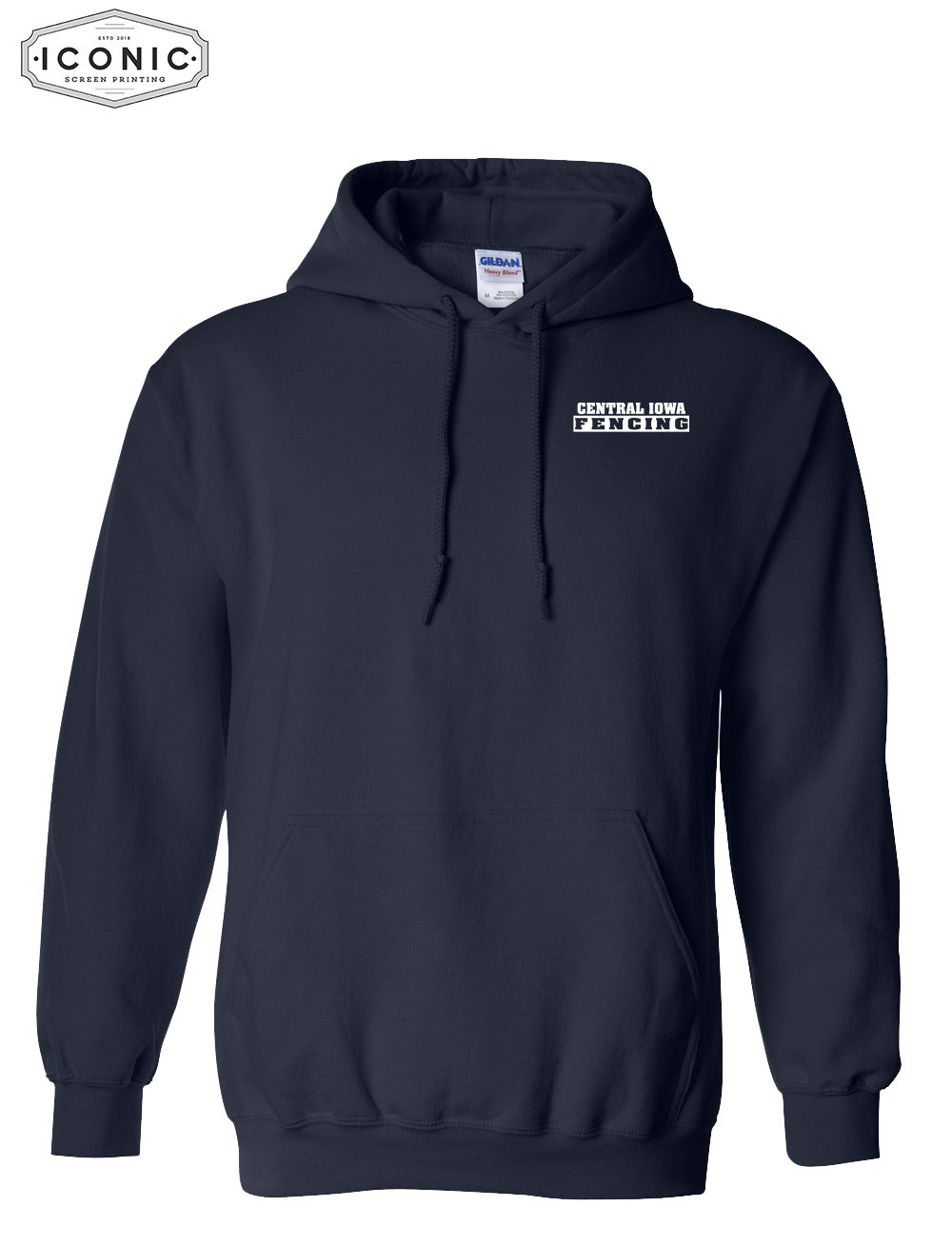 Central Iowa Fencing Pullover Hoodie Left Chest Print