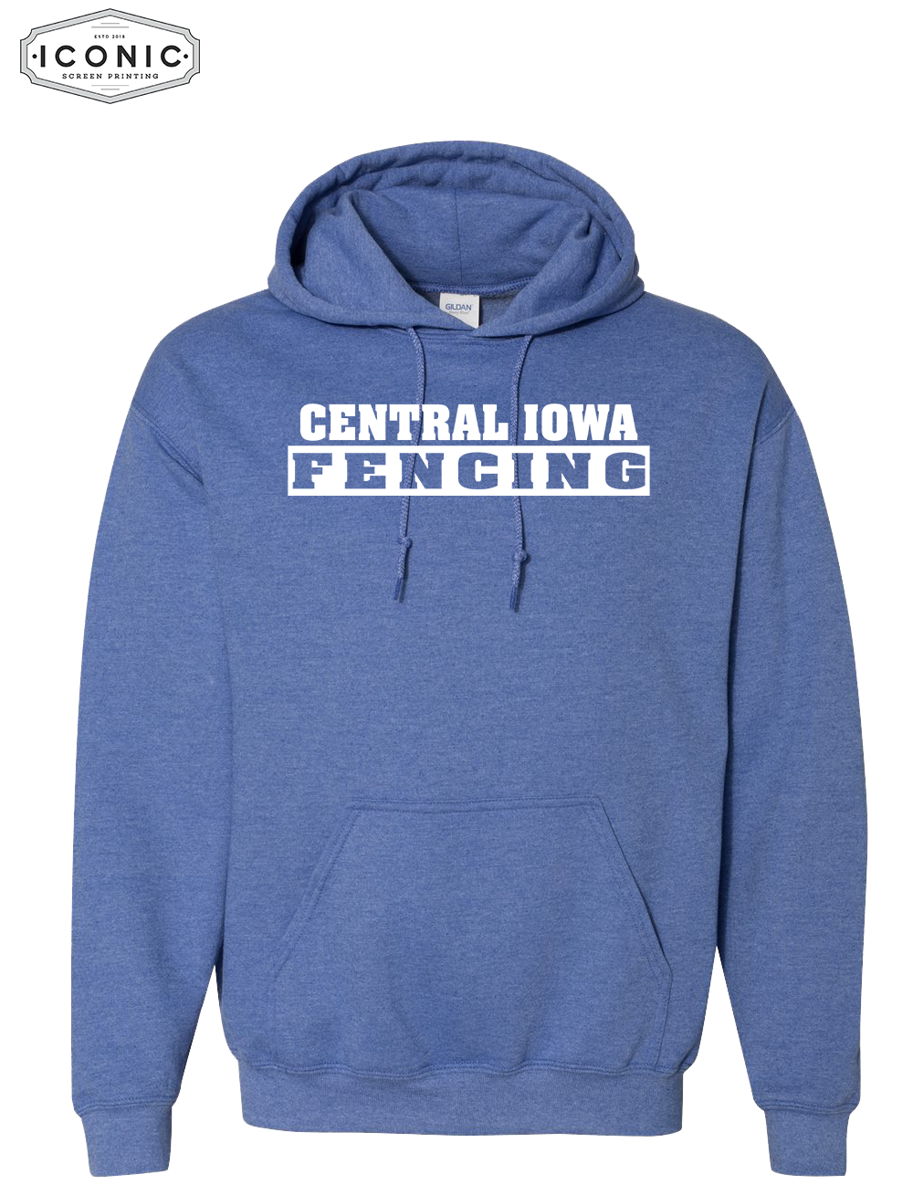 Central Iowa Fencing Pullover Hoodie Full Front Print