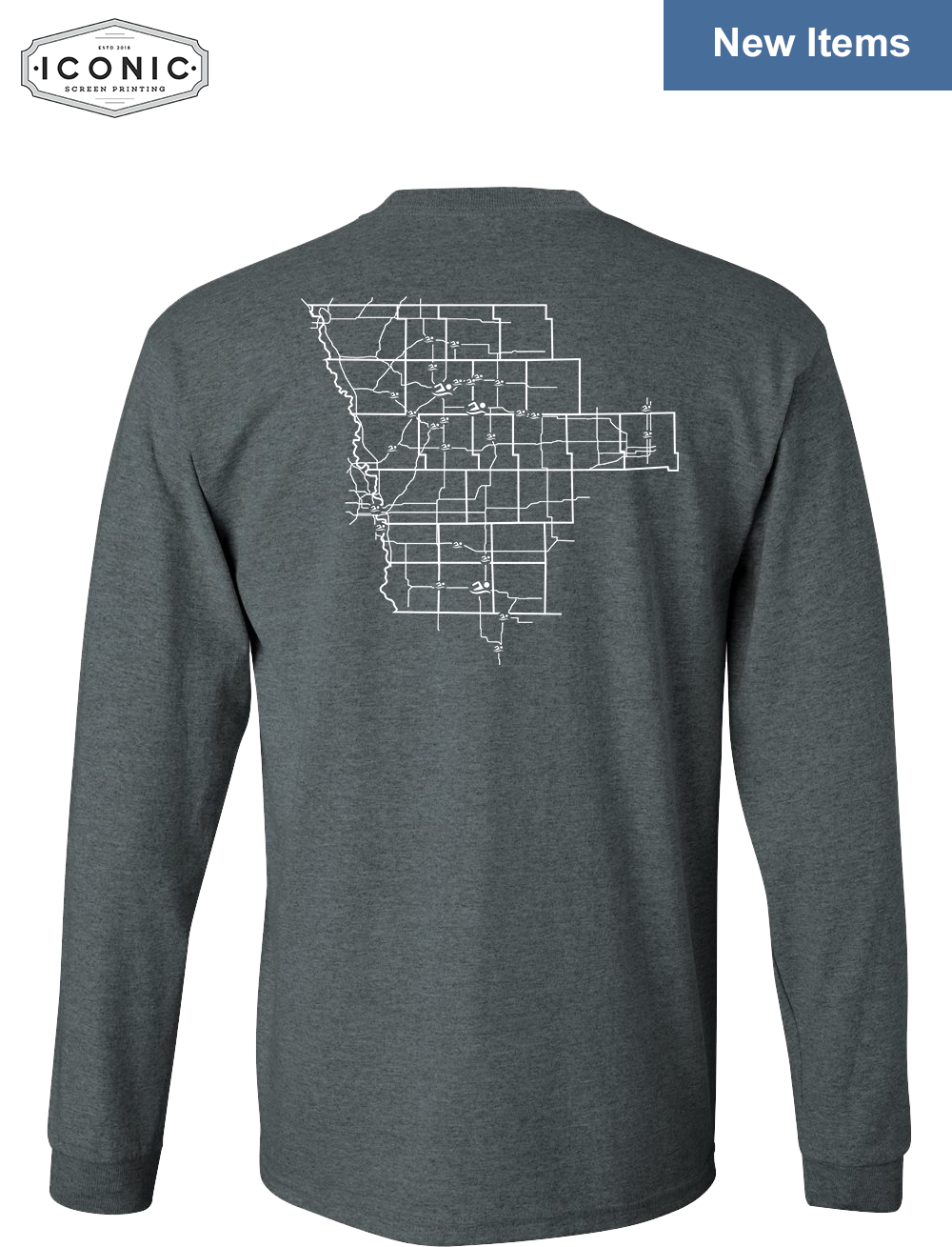 Stingrays with Map - Ultra Cotton Long Sleeve