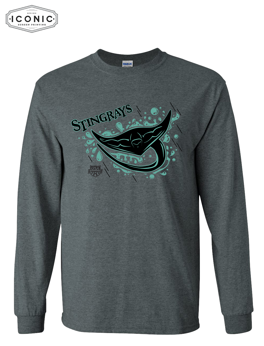 Stingrays with Map - Ultra Cotton Long Sleeve