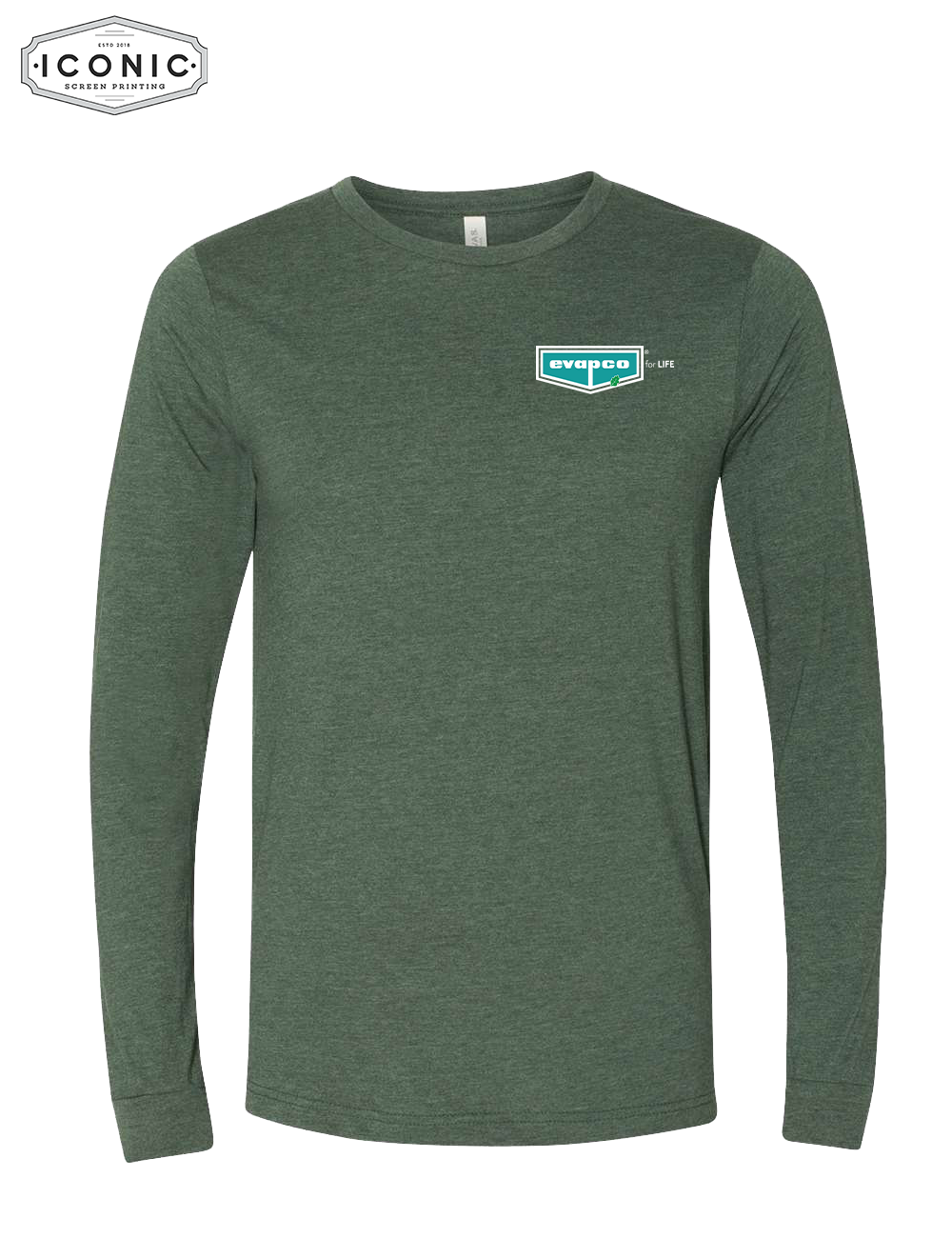 Evapco for Life - Heather CVC Long Sleeve Tee - Print