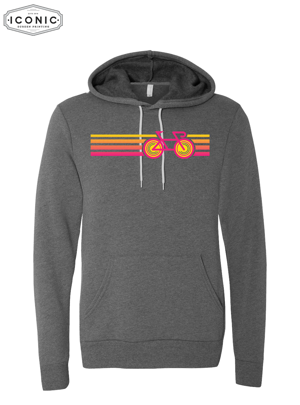 Biker Gradient - D2 - BELLA + CANVAS - Sponge Fleece Hoodie