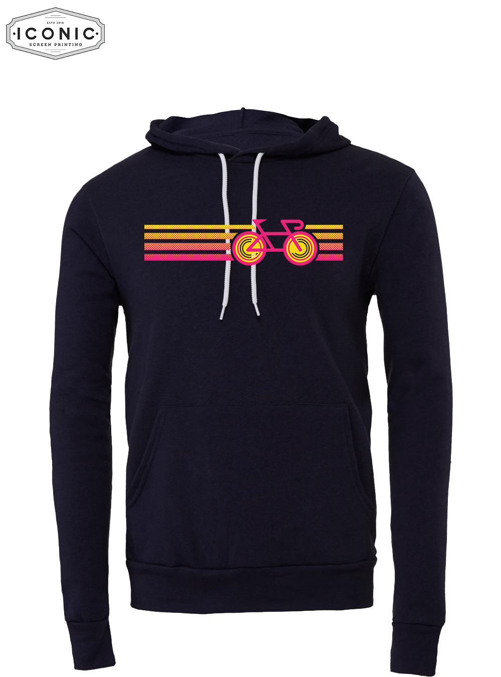 Biker Gradient - D2 - BELLA + CANVAS - Sponge Fleece Hoodie
