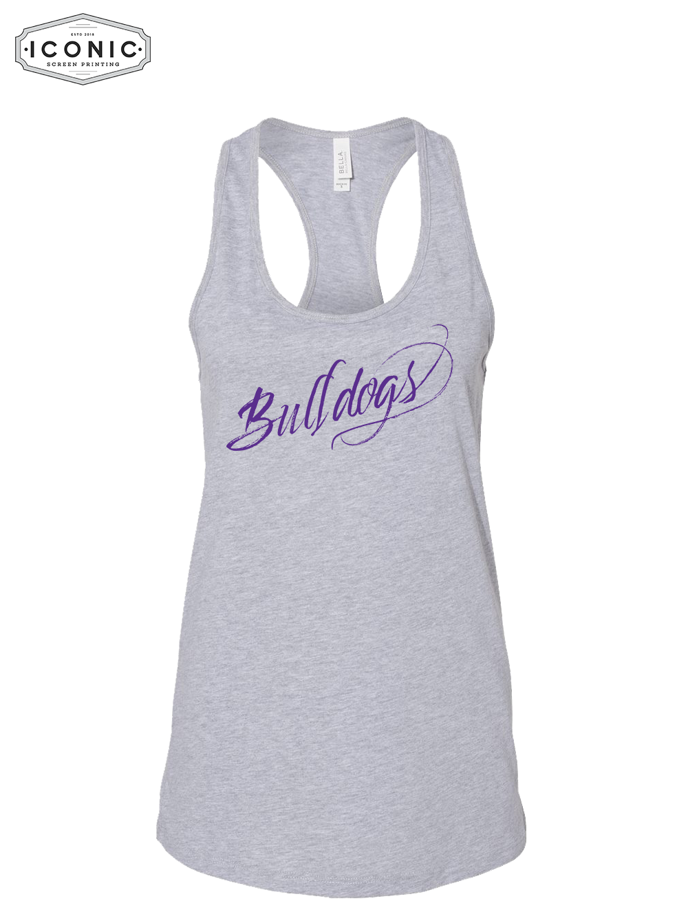 Bulldogs Script - Women's Jersey Racerback Tank