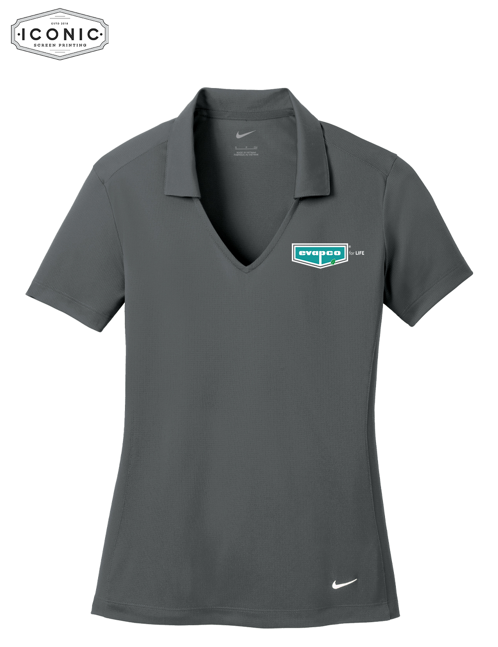 Evapco for Life - Nike Dri-FIT Vertical Mesh Polo - Select Mens or Womens Fit - Embroidery
