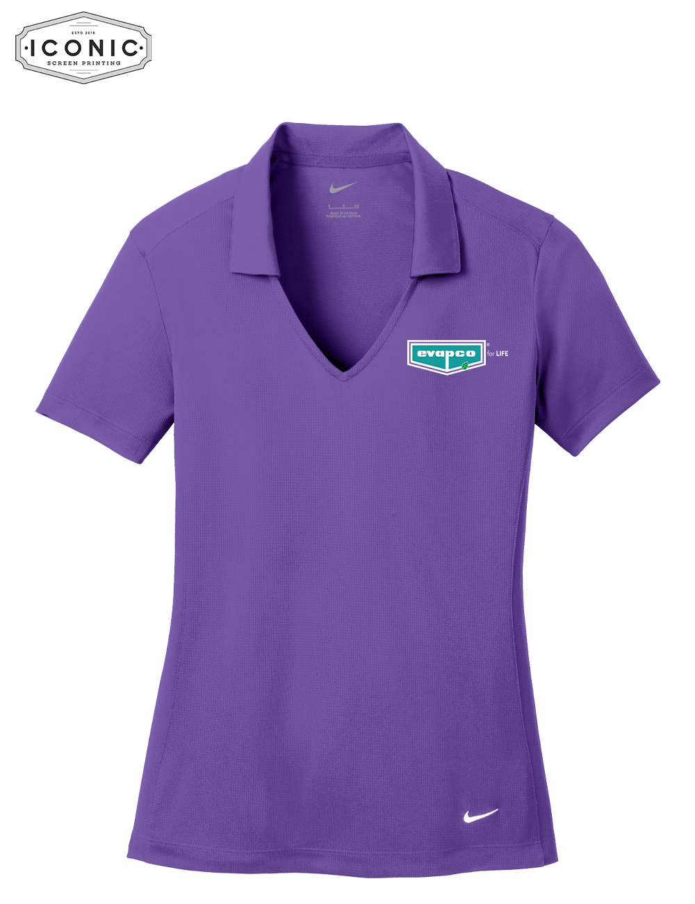 Evapco for Life - Nike Dri-FIT Vertical Mesh Polo - Select Mens or Womens Fit - Embroidery