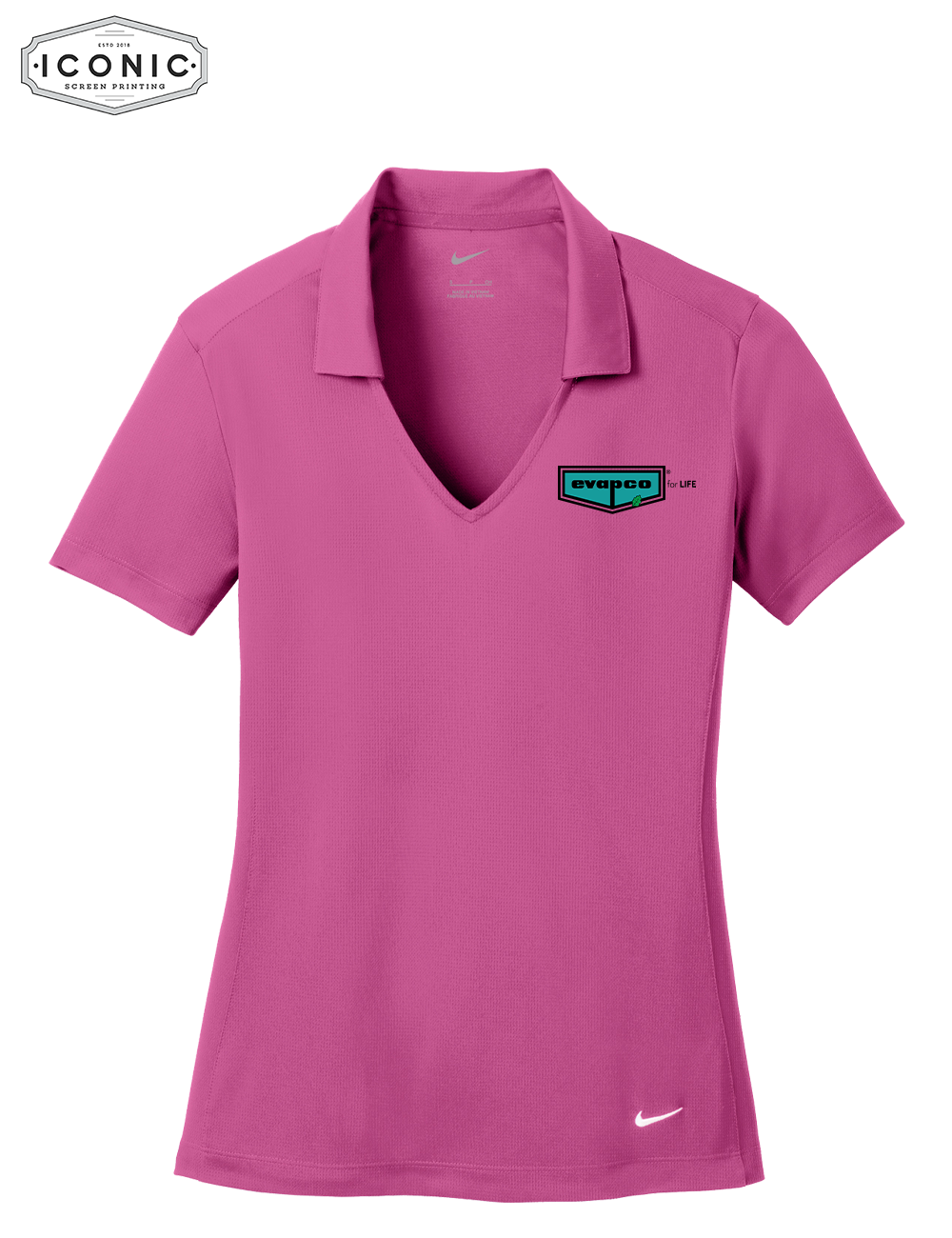 Evapco for Life - Nike Dri-FIT Vertical Mesh Polo - Select Mens or Womens Fit - Embroidery