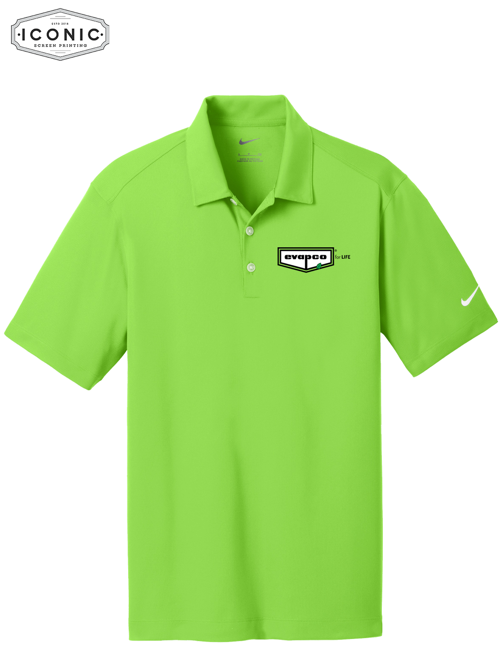Evapco for Life - Nike Dri-FIT Vertical Mesh Polo - Select Mens or Womens Fit - Embroidery