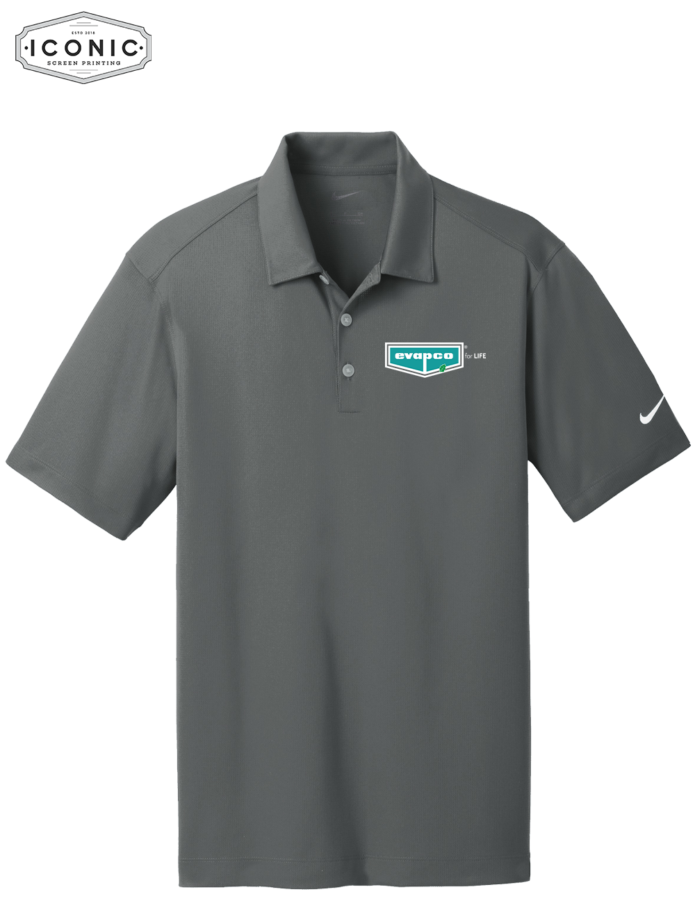 Evapco for Life - Nike Dri-FIT Vertical Mesh Polo - Select Mens or Womens Fit - Embroidery