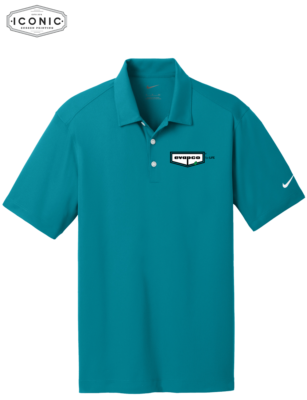 Evapco for Life - Nike Dri-FIT Vertical Mesh Polo - Select Mens or Womens Fit - Embroidery
