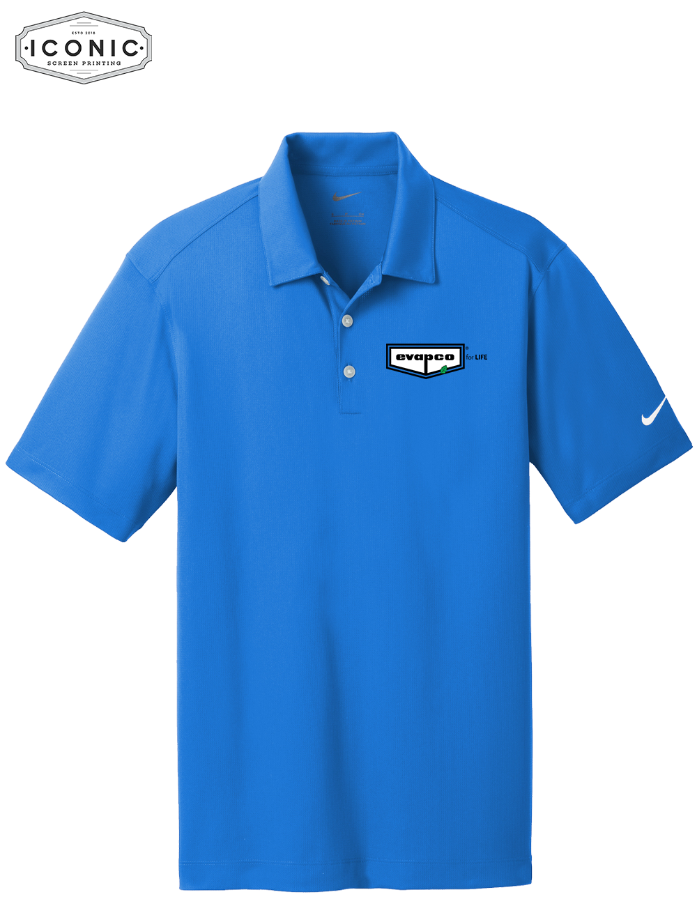 Evapco for Life - Nike Dri-FIT Vertical Mesh Polo - Select Mens or Womens Fit - Embroidery