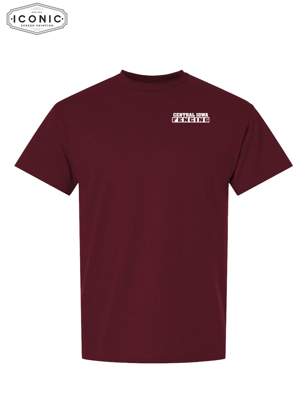 Central Iowa Fencing DryFit Tshirt Left Chest Print