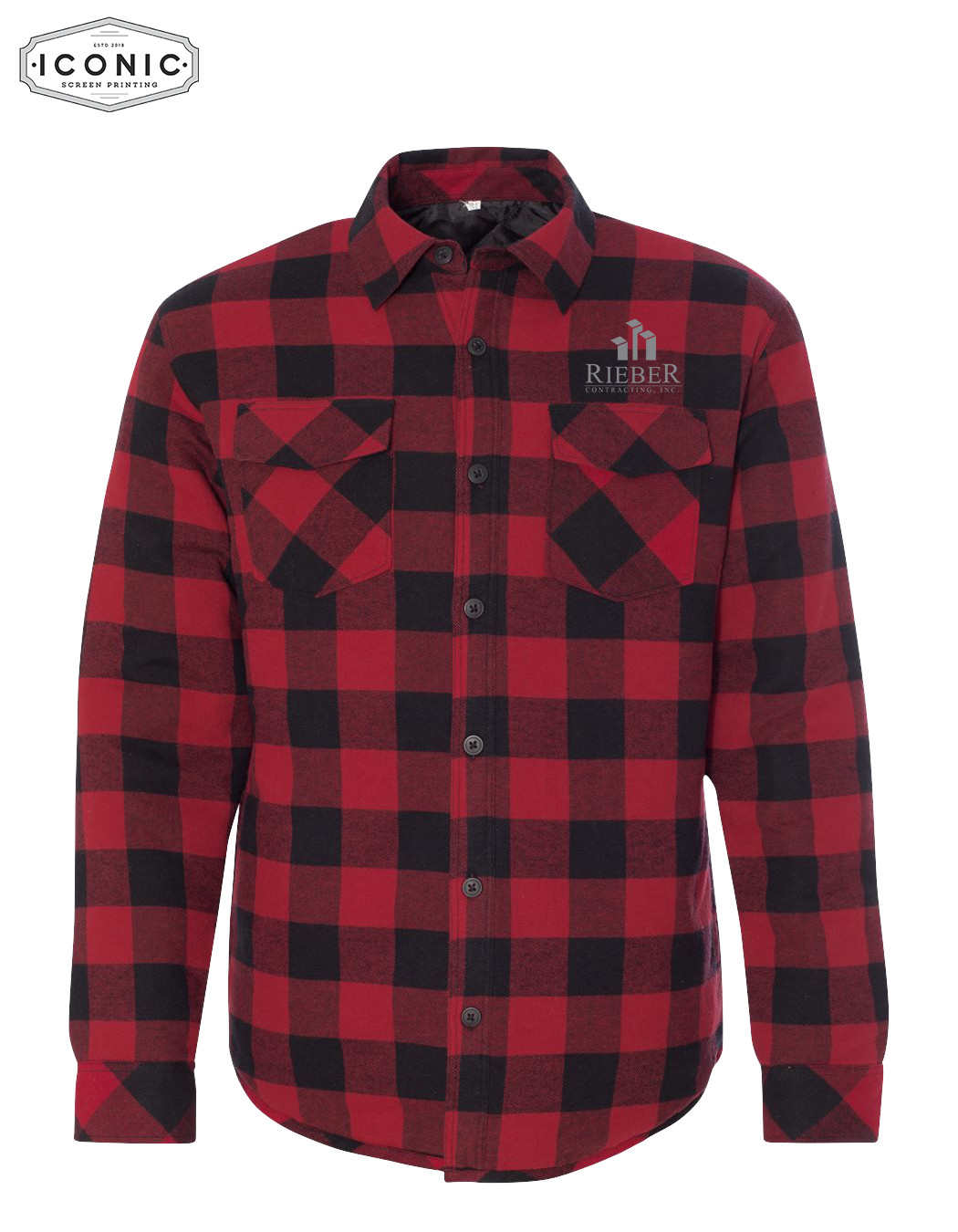 Rieber Contracting - Burnside Quilted Flannel Shirt Jacket - Embroidery