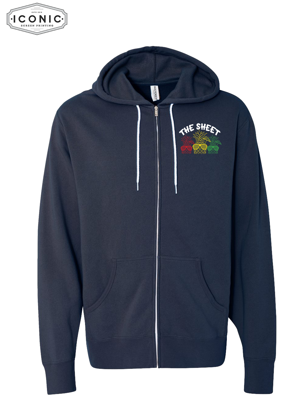 The Sheet Lightweight Full-Zip Hooded Sweatshirt
