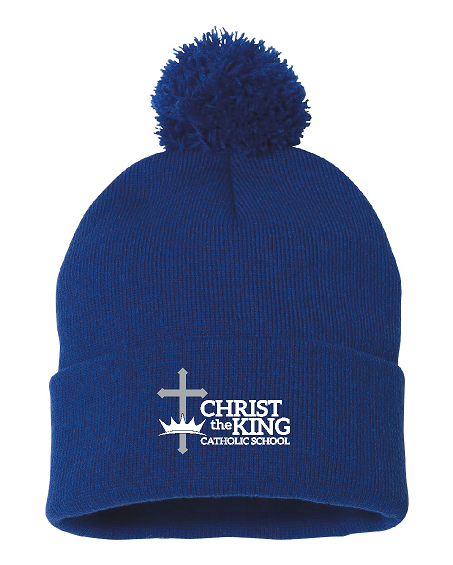 CKS 12" Pom-Pom Cuffed Beanie