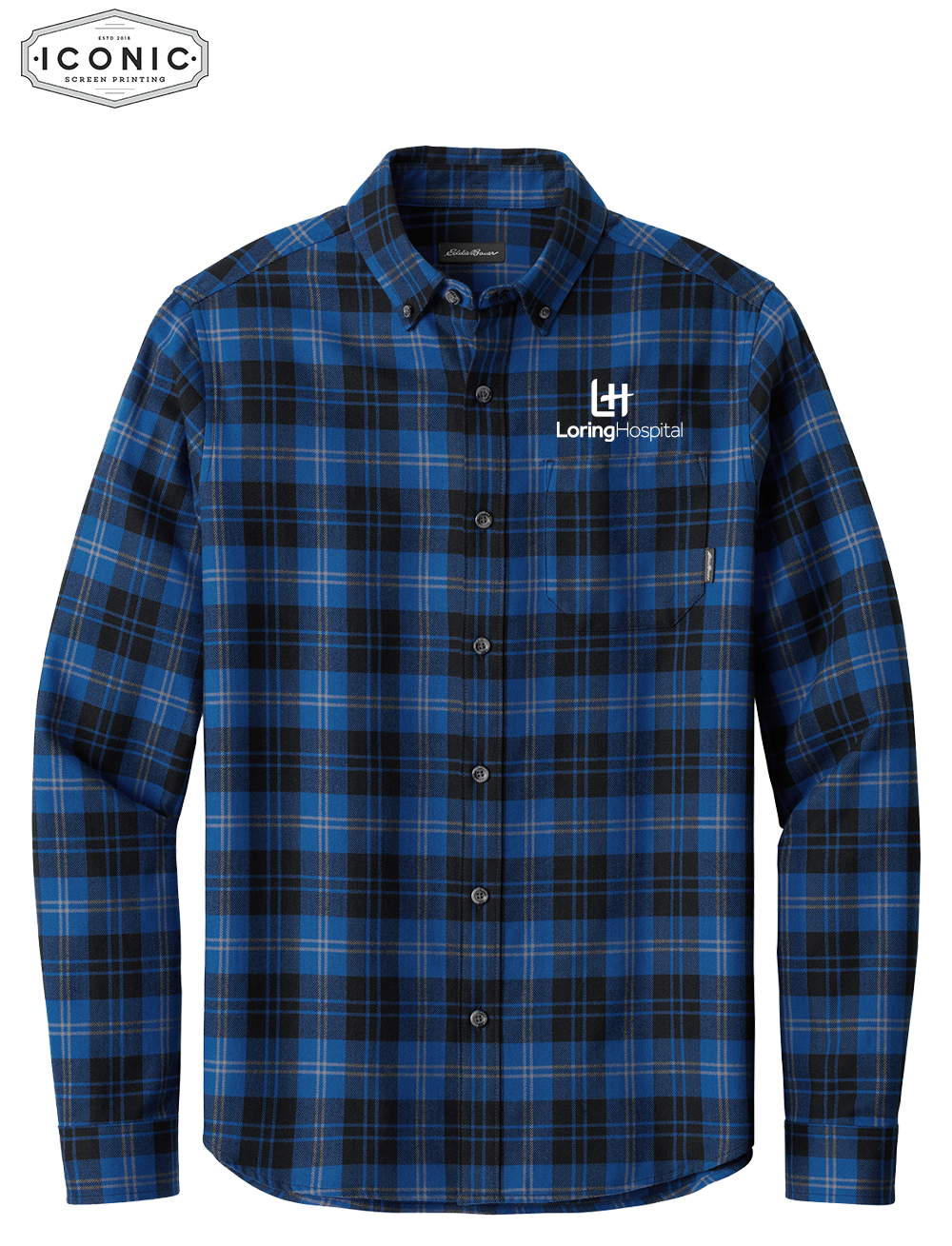 Loring Hospital Long Sleeve Favorite Flannel Plaid Shirt