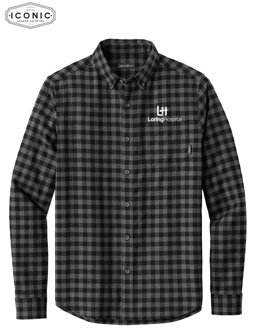 Loring Hospital Long Sleeve Favorite Flannel Plaid Shirt