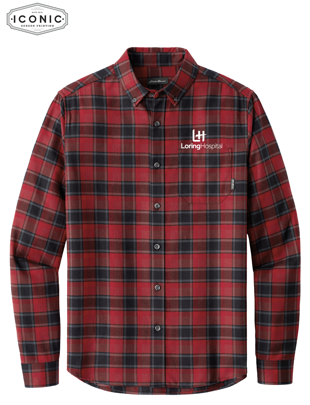 Loring Hospital Long Sleeve Favorite Flannel Plaid Shirt