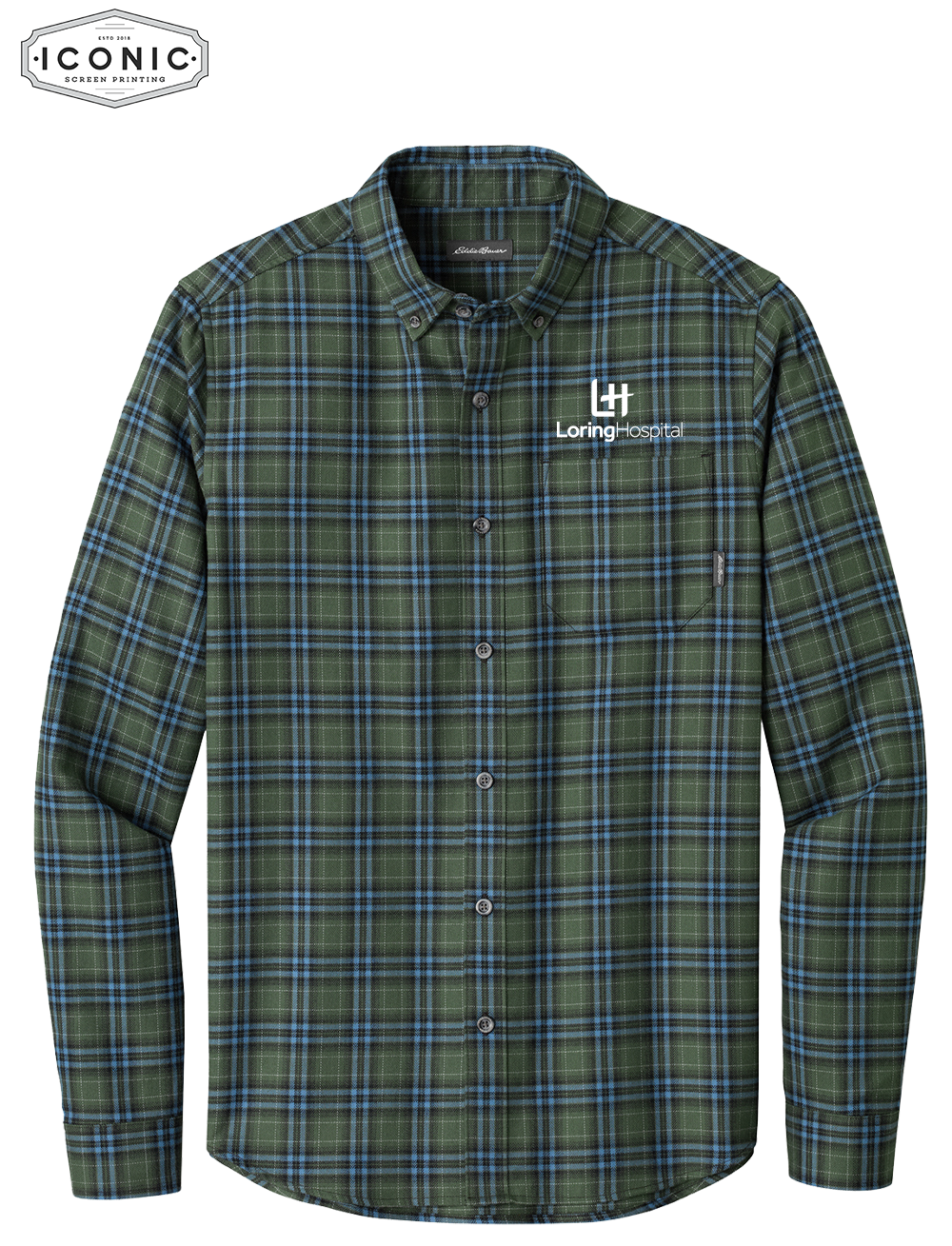 Loring Hospital Long Sleeve Favorite Flannel Plaid Shirt