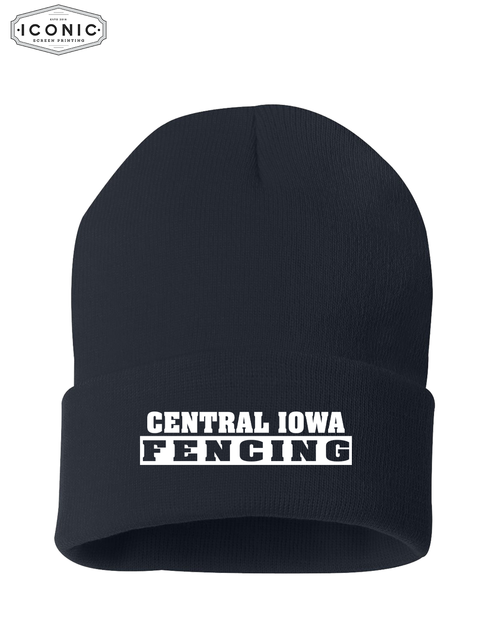 Central Iowa Fencing Solid Cuffed Beanie