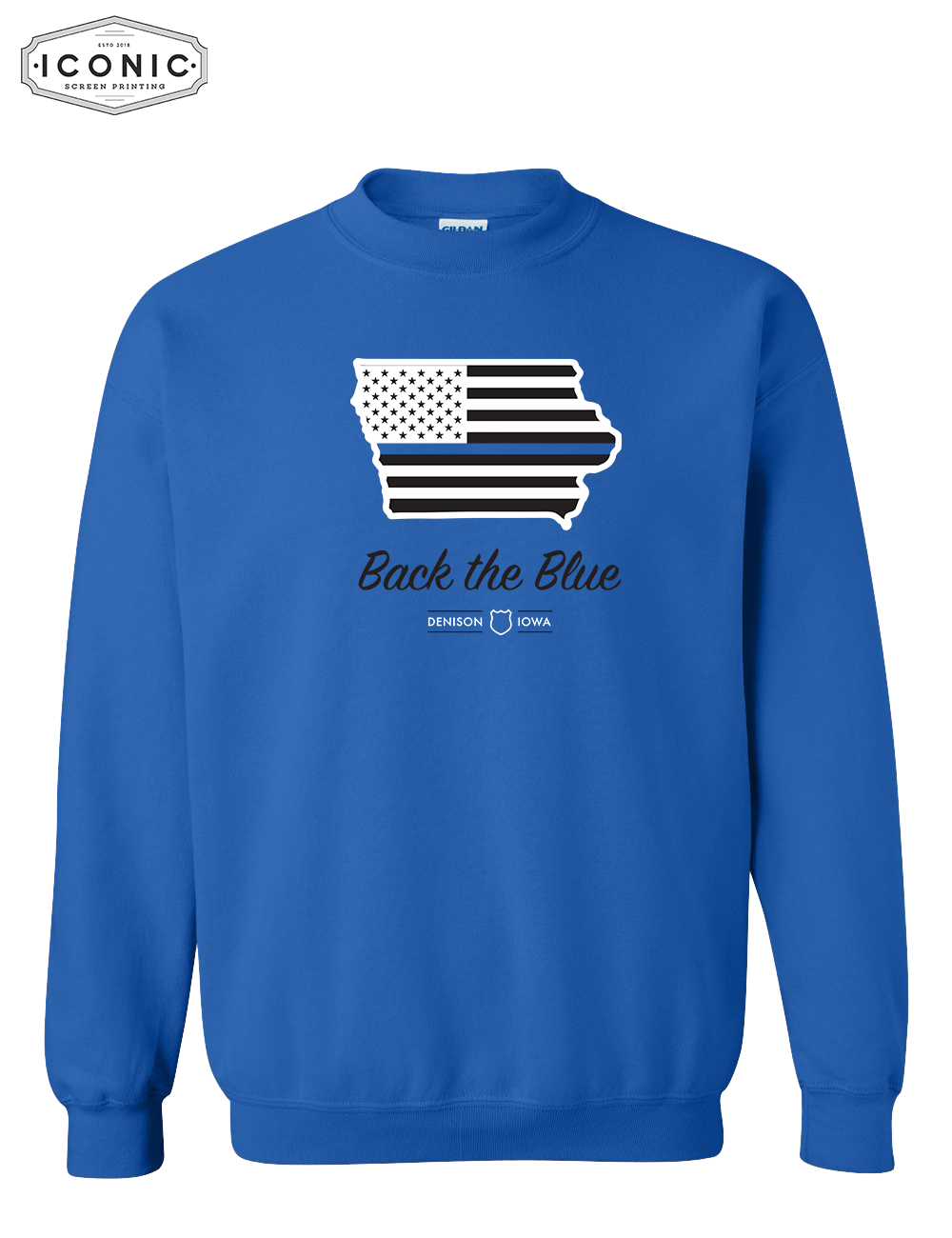 Back The Blue Iowa - Heavy Blend Sweatshirt