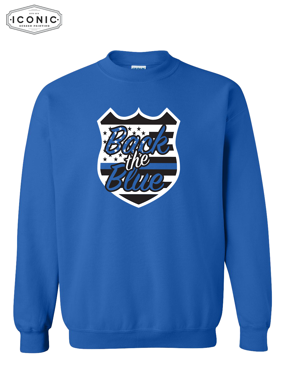 Back The Blue Shield - Heavy Blend Sweatshirt