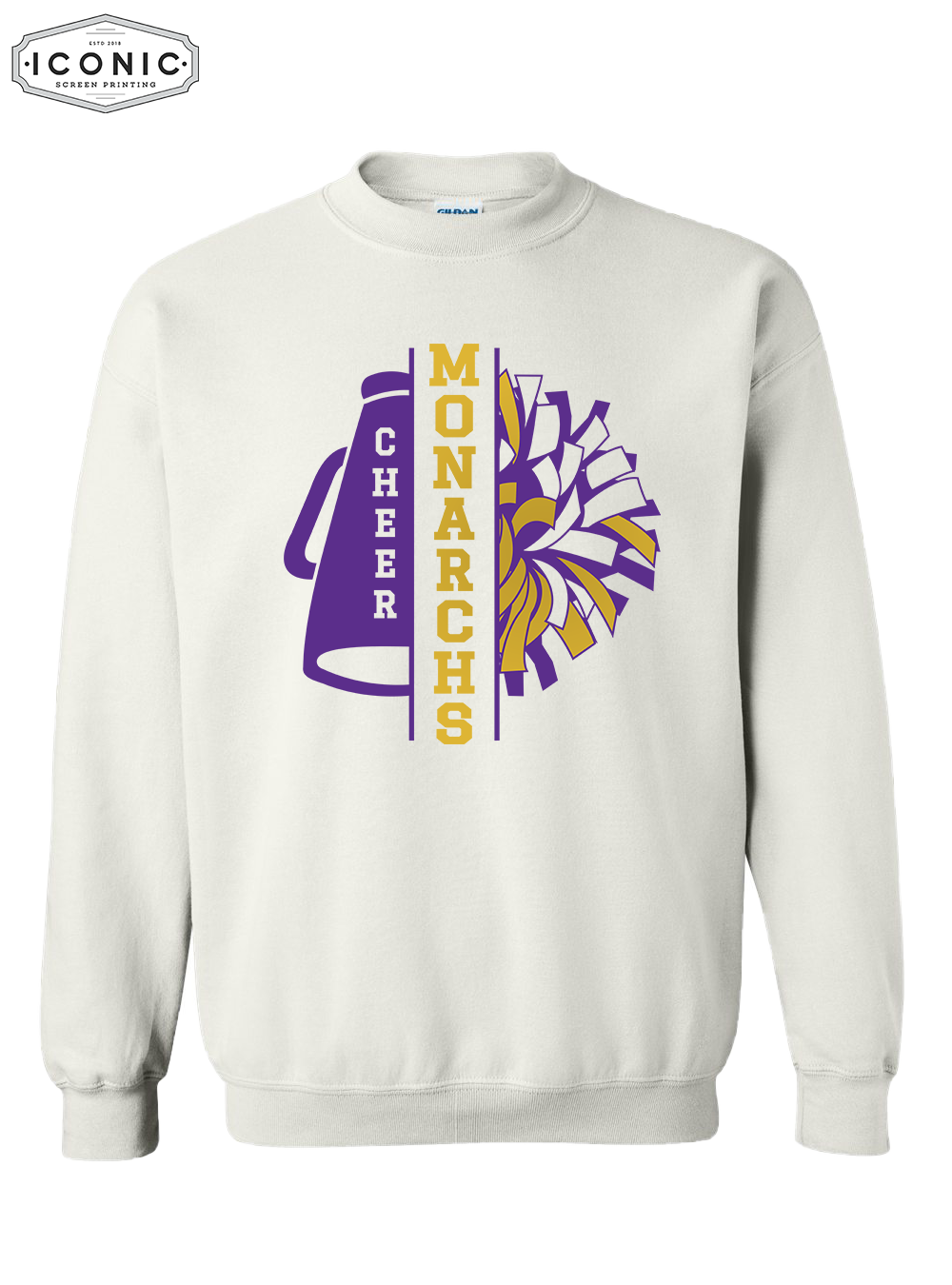 Monarch Cheer Pom (Glitter Print) - Heavy Blend Sweatshirt