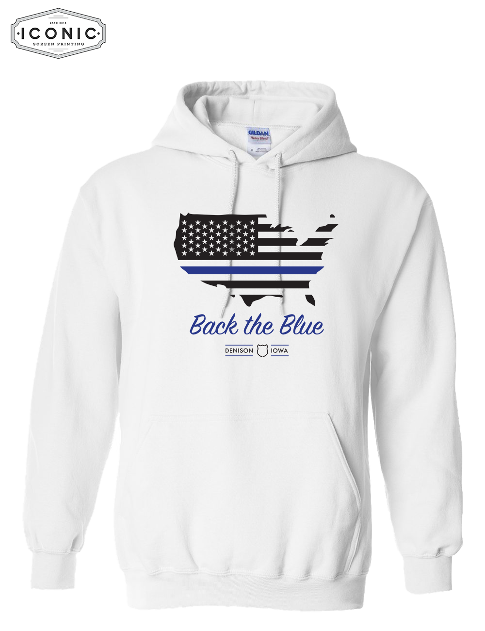 Back The Blue United States - Heavy Blend Hooded Sweatshirt