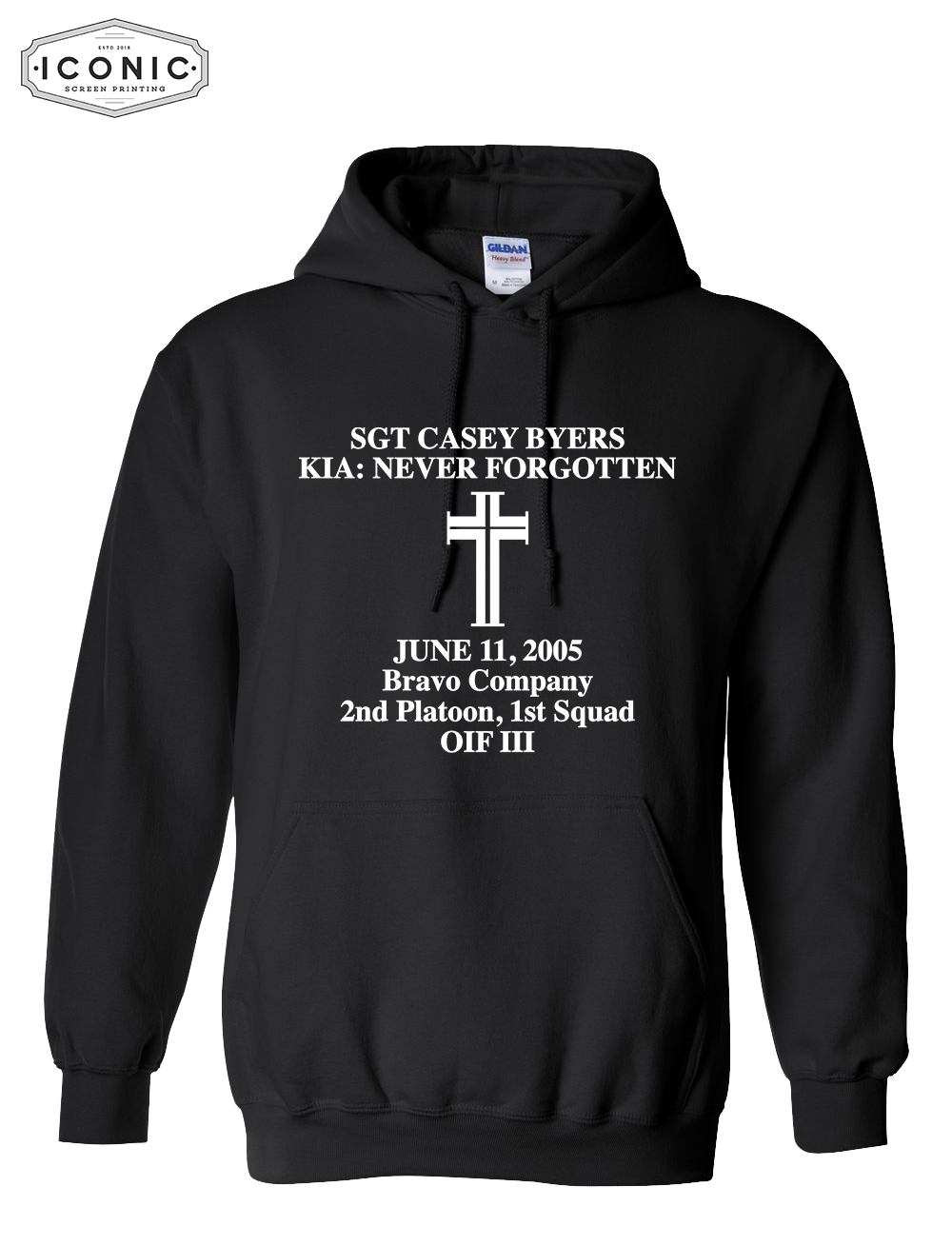 SGT Casey Byers: Never Forgotten - Heavy Blend Hooded Sweatshirt