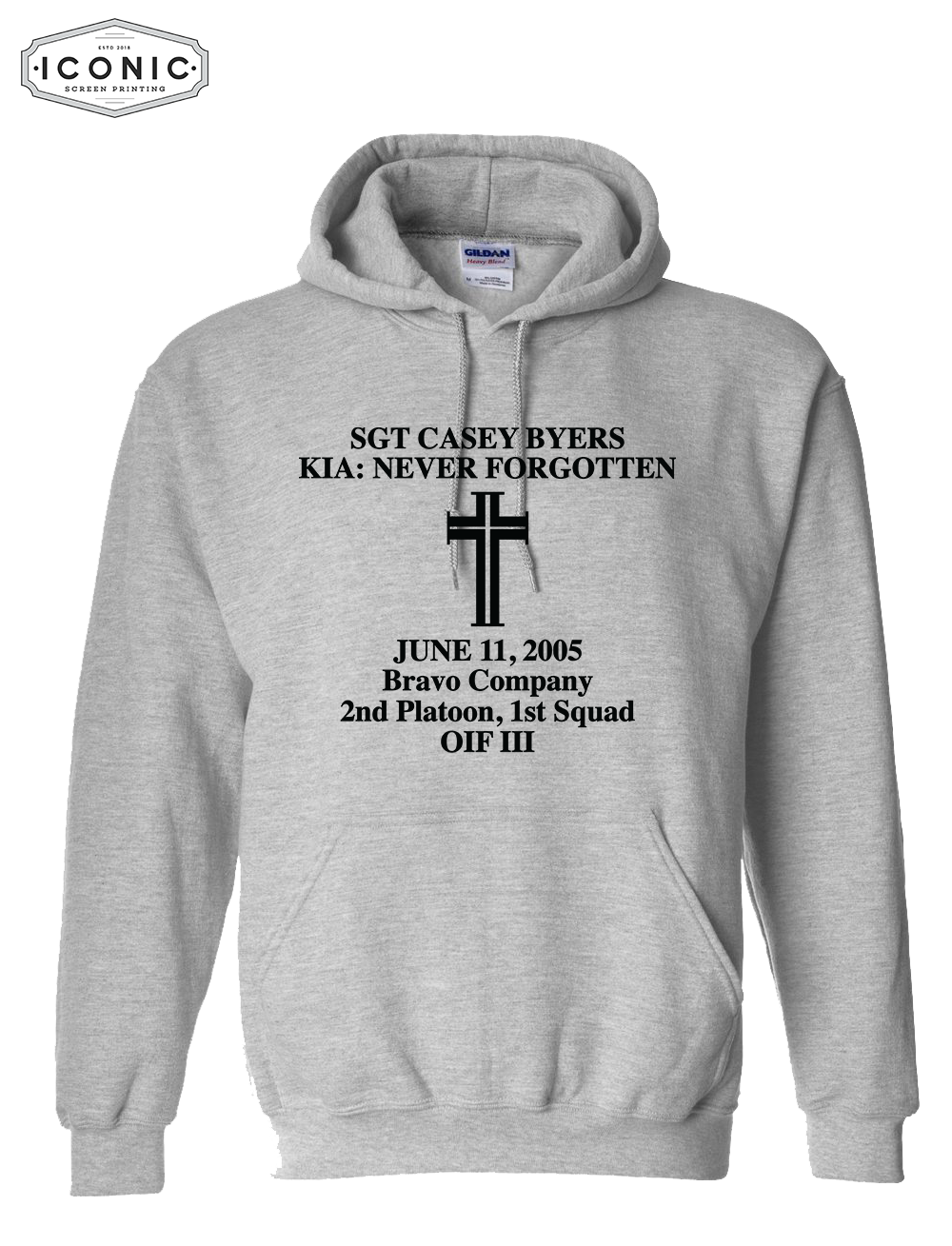 SGT Casey Byers: Never Forgotten - Heavy Blend Hooded Sweatshirt