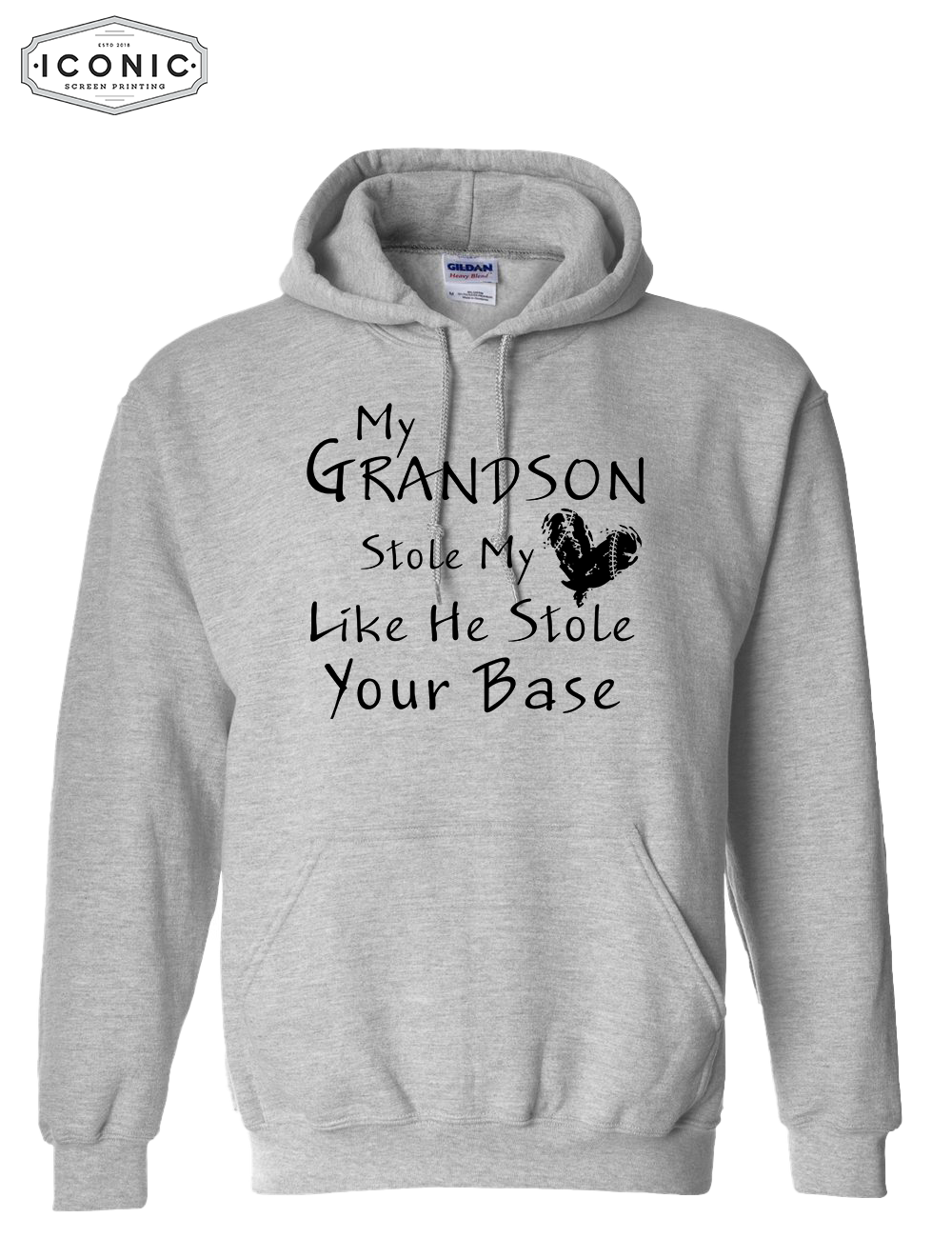 My Grandson Stole My Heart - Heavy Blend Hooded Sweatshirt