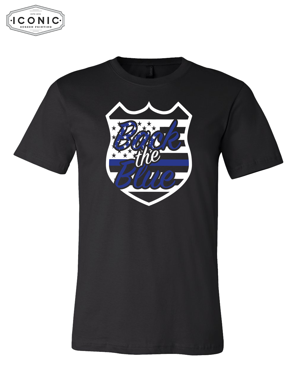 Back The Blue Shield- Unisex Jersey Tee