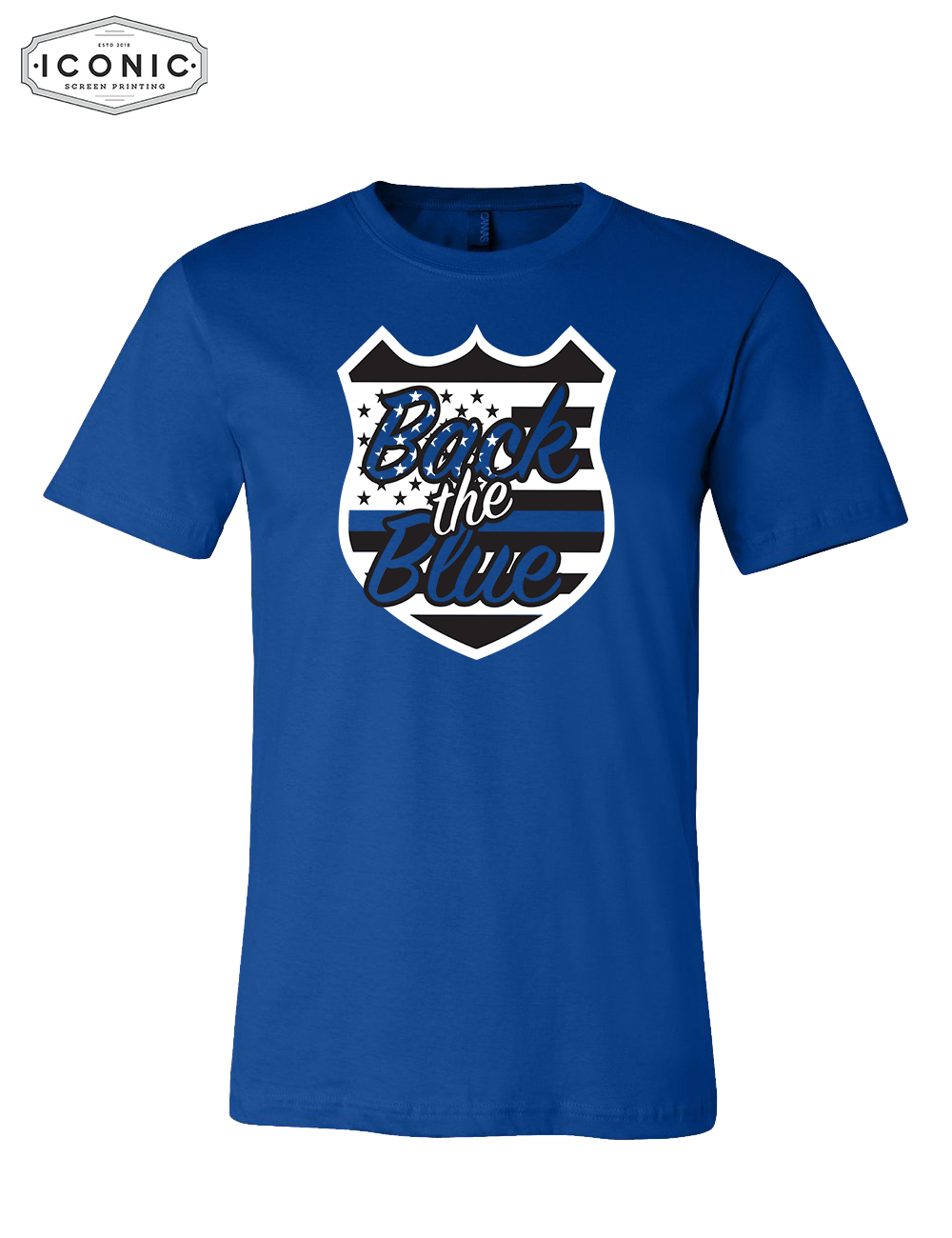 Back The Blue Shield- Unisex Jersey Tee