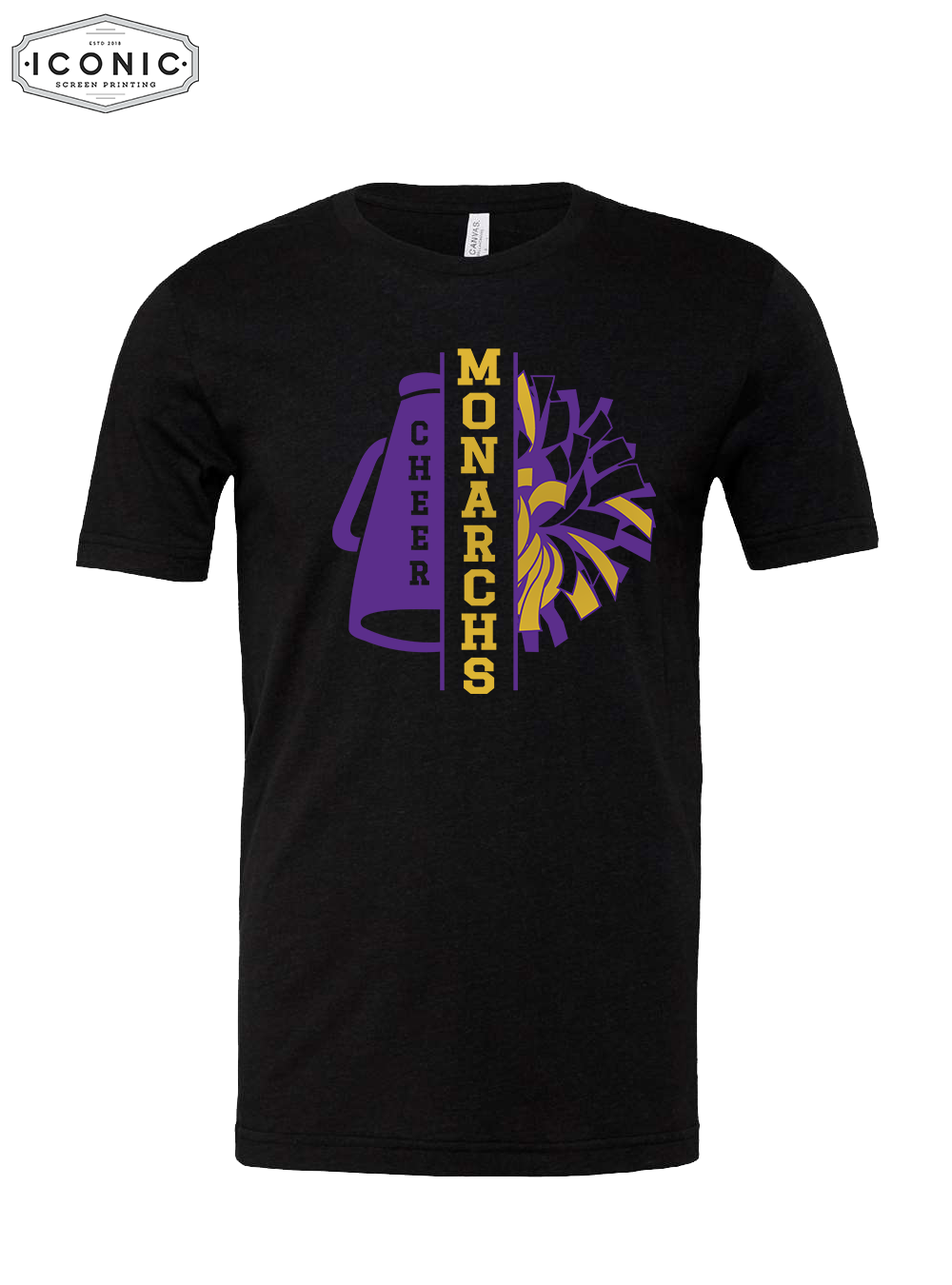 Monarch Cheer Pom (Glitter Ink) - Unisex CVC Jersey Tee