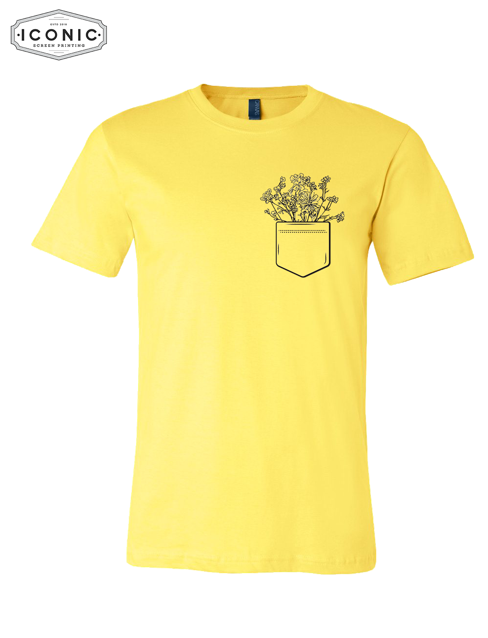 Flower Pocket - Unisex Jersey Tee