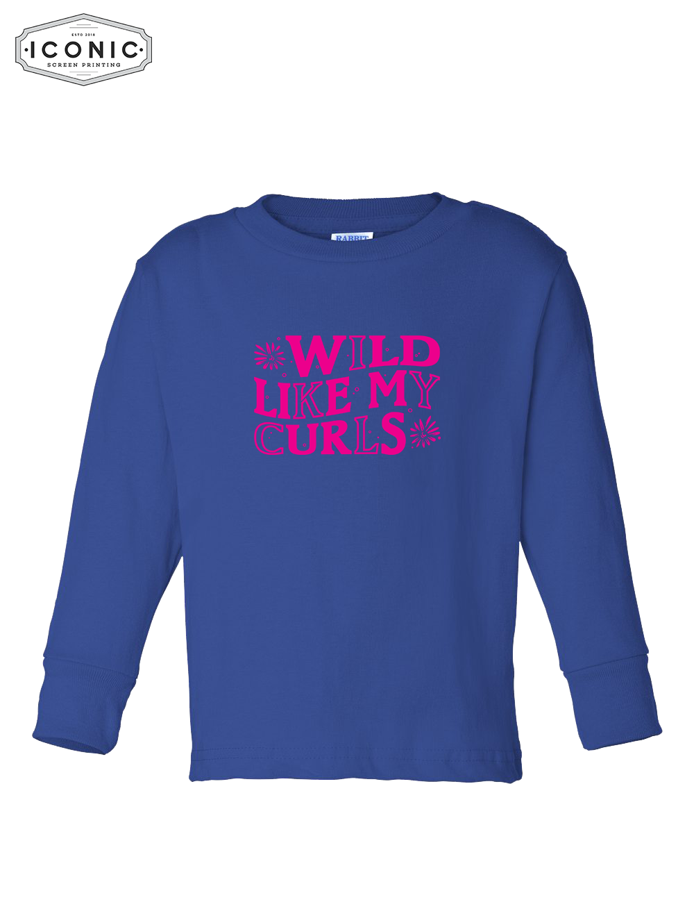 Wild Like My Curls - Toddler Long Sleeve Cotton Jersey Tee