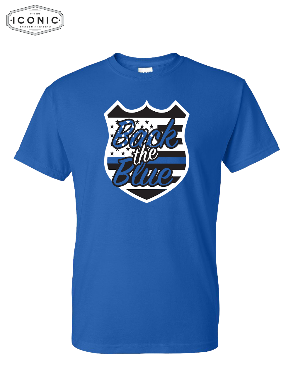 Back The Blue Shield - DryBlend T-shirt