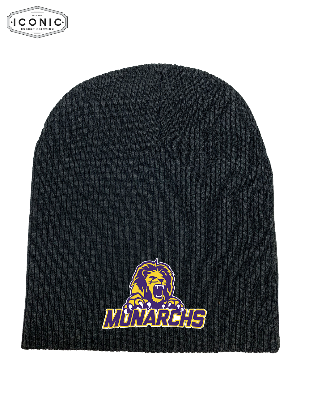 Monarchs - 8" Ribbed Knit Beanie