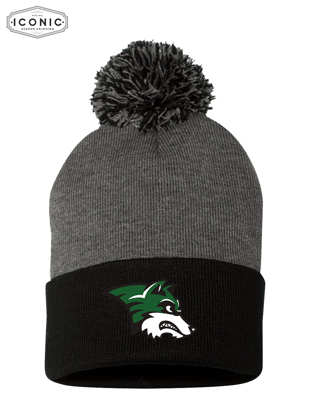 IKM Wolf - Sportsman - Pom-Pom 12" Knit Beanie