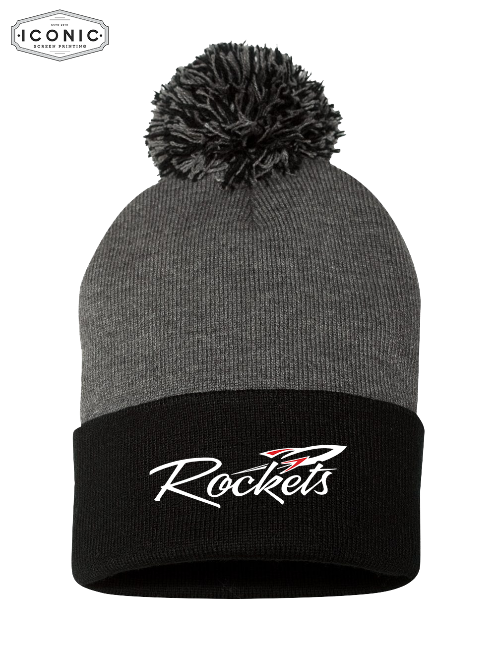 Rockets Sportsman - Pom-Pom 12" Knit Beanie