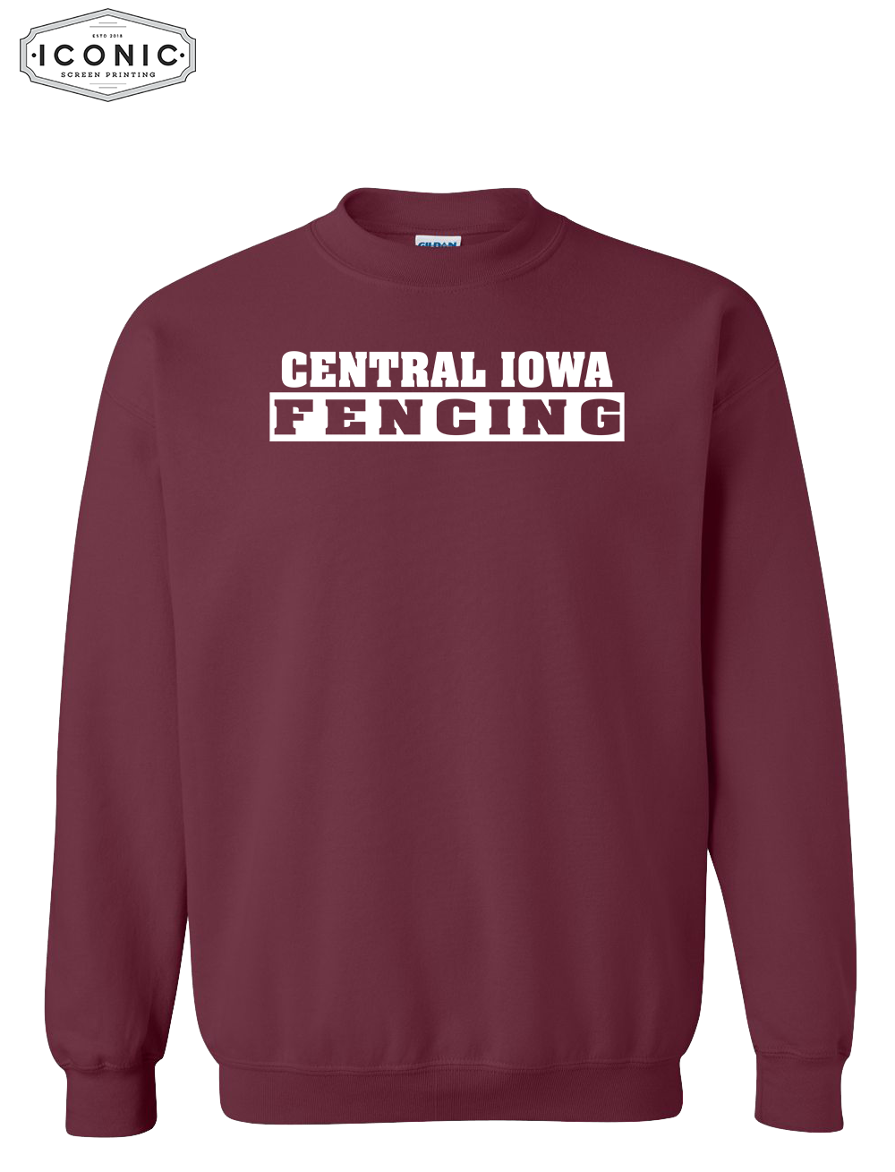 Central Iowa Fencing Sweat Shirt Full Front Print
