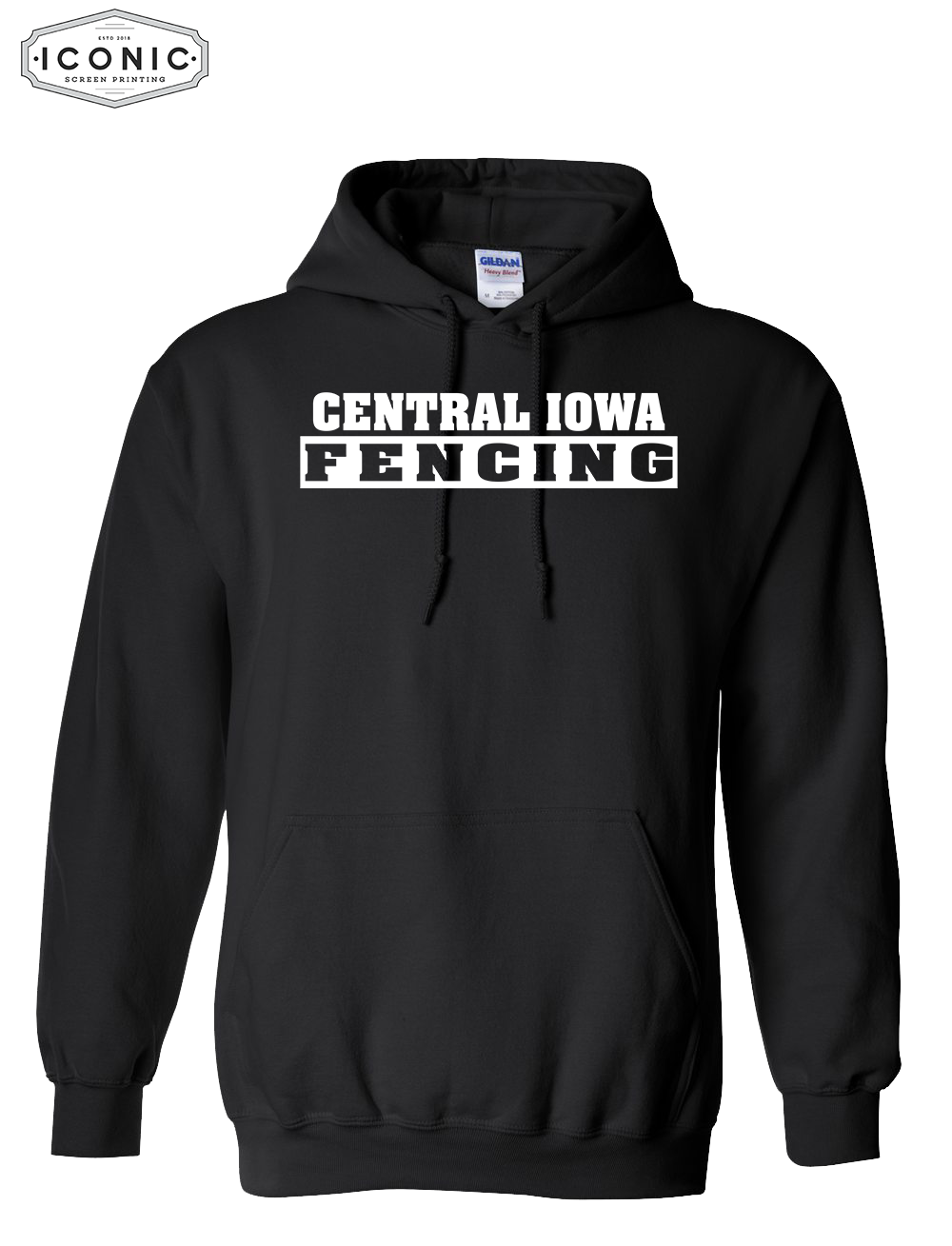 Central Iowa Fencing Pullover Hoodie Full Front Print