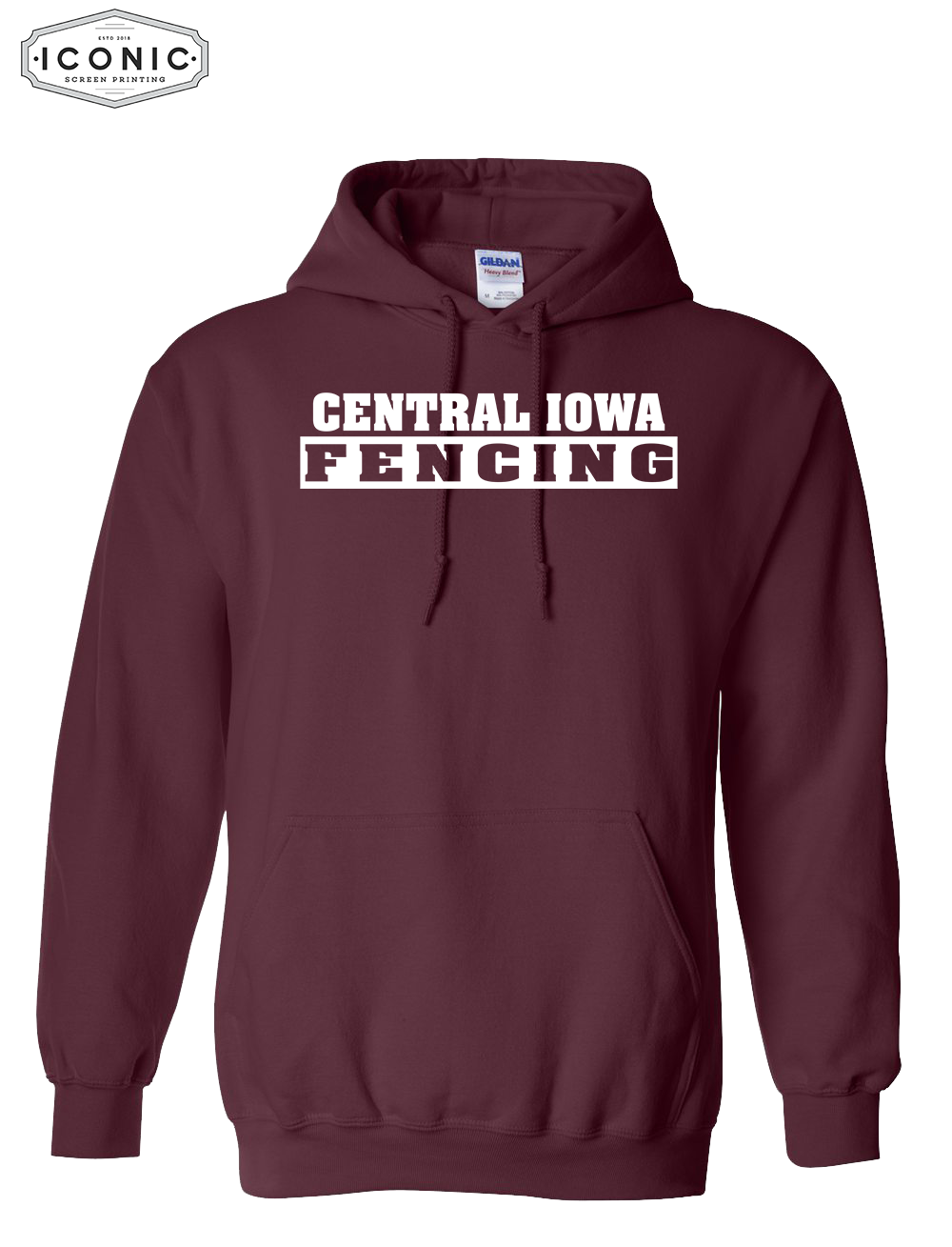 Central Iowa Fencing Pullover Hoodie Full Front Print