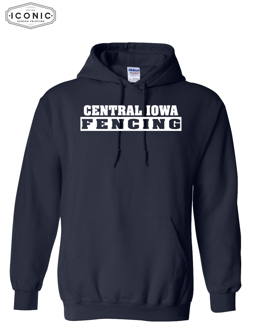 Central Iowa Fencing Pullover Hoodie Full Front Print